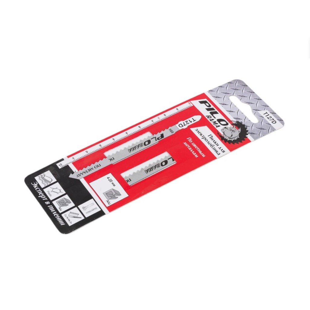 Пилки для лобзика по металлу Pilorama T127D, HSS, 2 шт, 7 мм, 541270