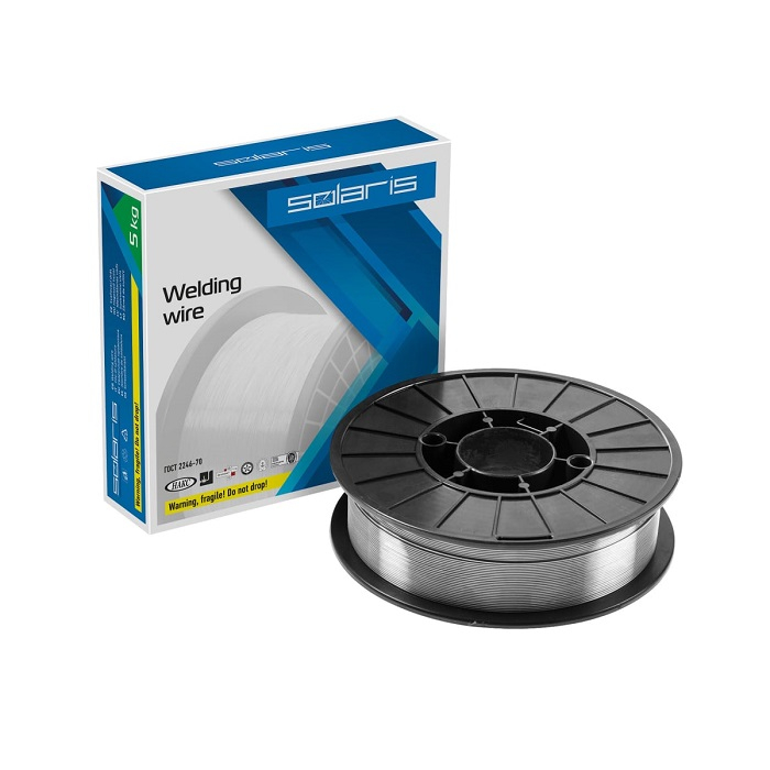 Проволока сварочная с флюсом SOLARIS E71T-GS 08мм*5кг