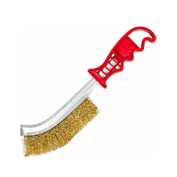 Щетка по металлу латунная Beorol витая проволока, пластиковая ручка 245316