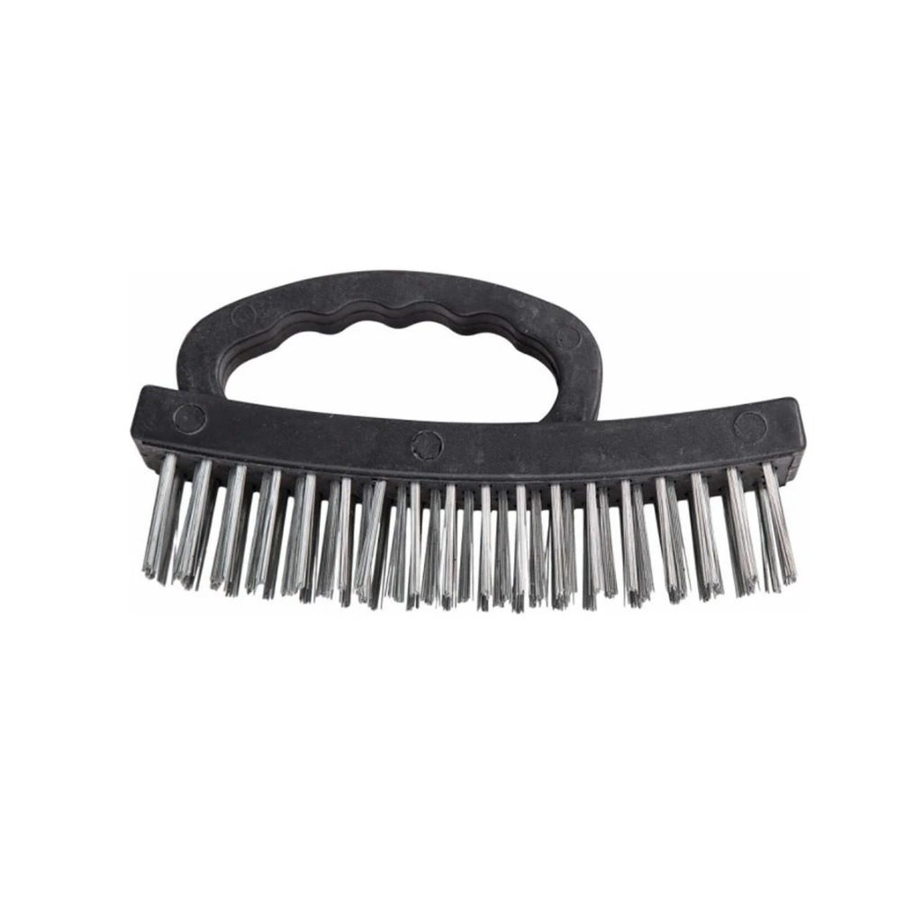 Щетка по металлу Beorol 245314, 4-рядная, стальная проволока, пластиковая ручка