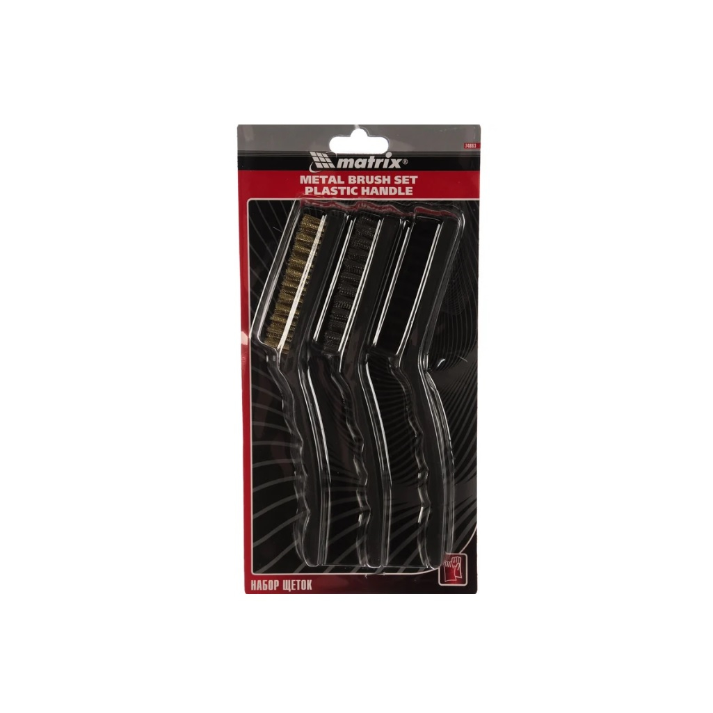 Набор больших прямых металлических щеток Matrix, 3 штуки, 74863