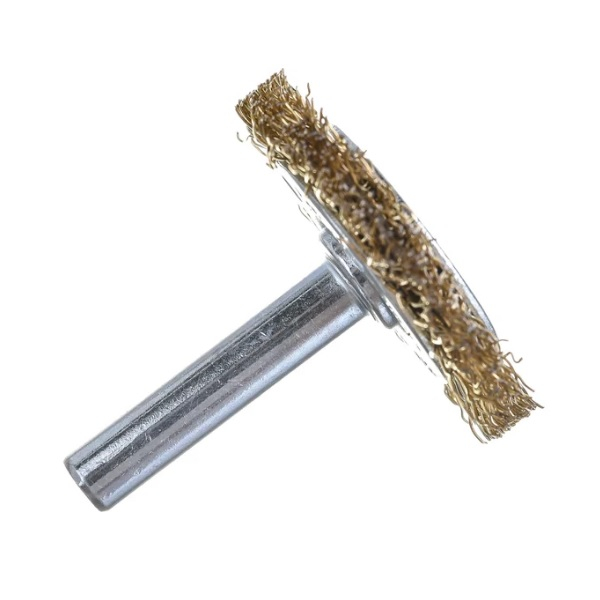 Щетка плоская со шпилькой для дрели Кедр 40 мм 146-0040