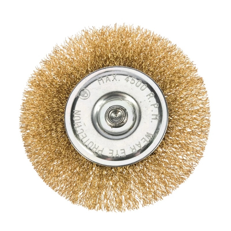 Щетка плоская со шпилькой для дрели Кедр 100 мм 146-0100