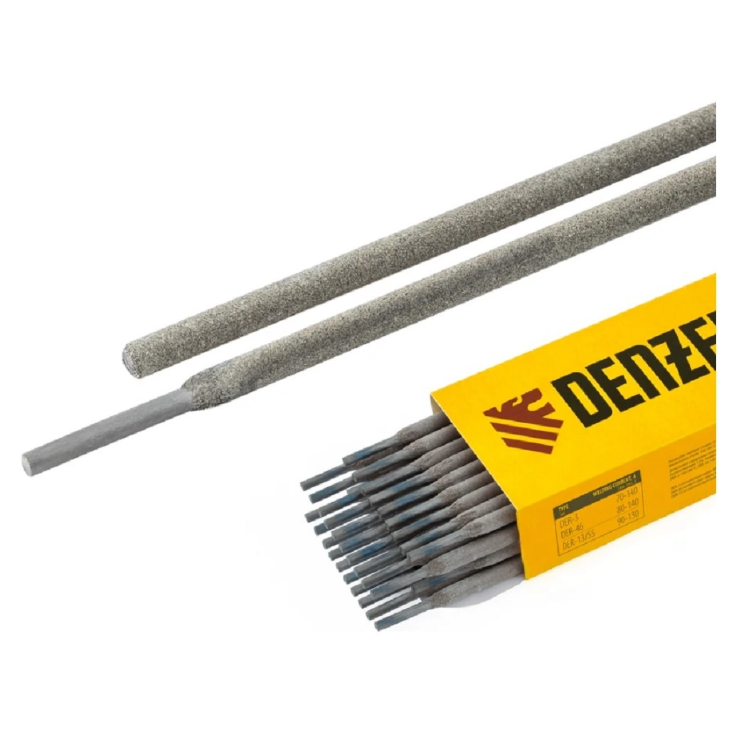 Электроды Denzel DER-46 3 мм, 1 кг 97514 рутиловое покрытие, Для ручной дуговой сварки деталей