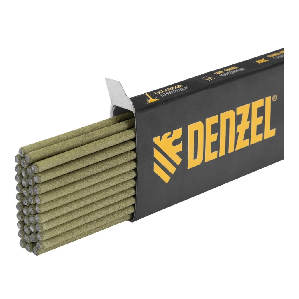 Электроды Denzel DER-46 GoldLine 3 мм, 1 кг 97500 рутил-целлюлозное покрытие, Для ручной дуговой сварки деталей