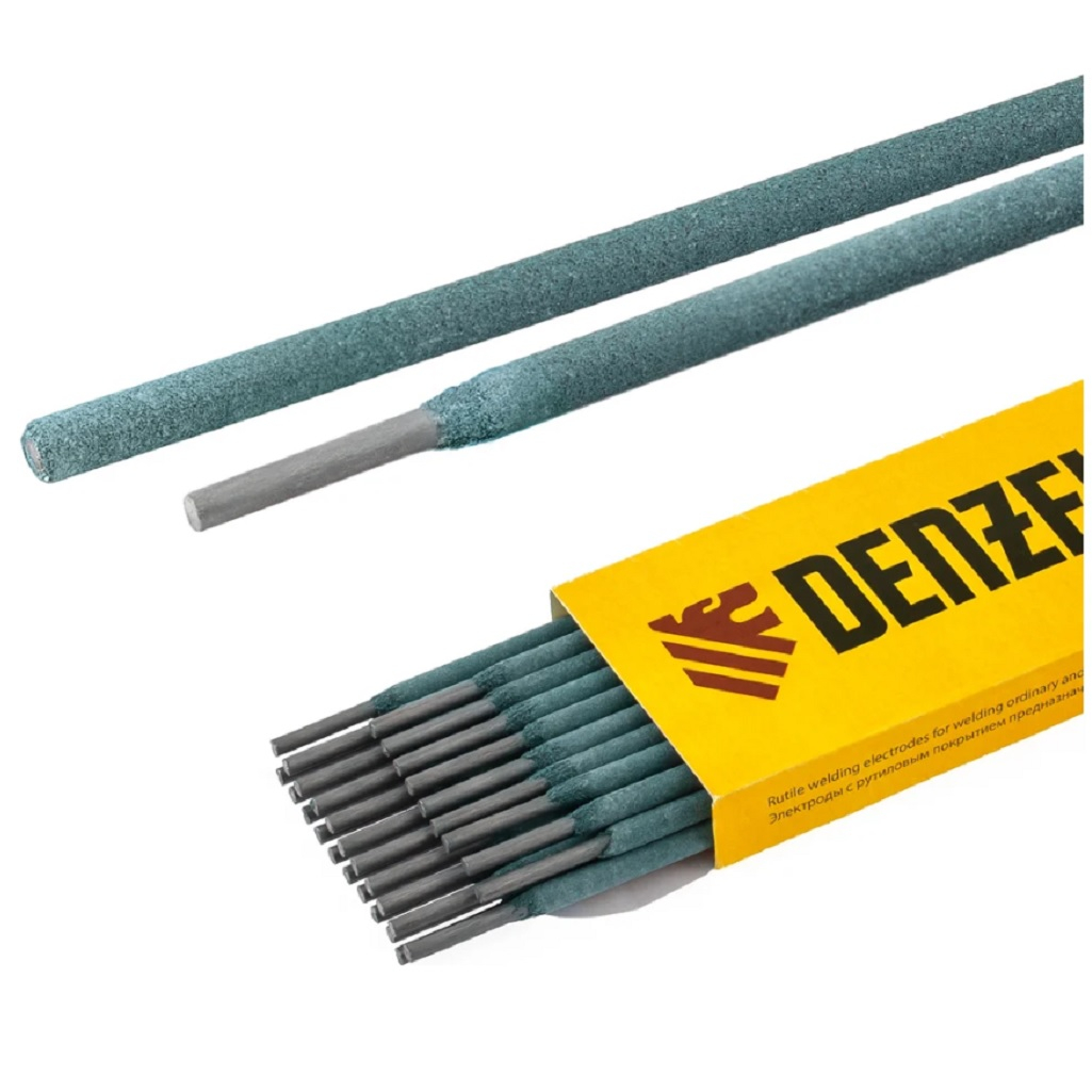 Электроды Denzel DER-3 3 мм, 1 кг 97510 рутиловое покрытие, Для ручной дуговой сварки деталей