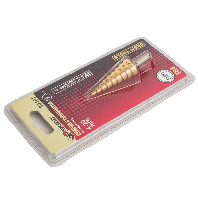 Сверло по металлу Skrab 30161, 4-20 мм, ступенчатое, хвостовик цилиндрический