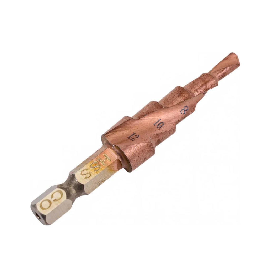 Сверло по металлу Росомаха Extreme Cobalt 705001, 4-12 мм, ступенчатое, хвостовик 6-гранный