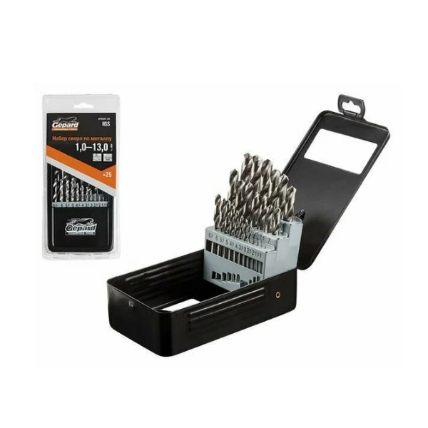 Набор сверл GEPARD GP0301-25 25шт