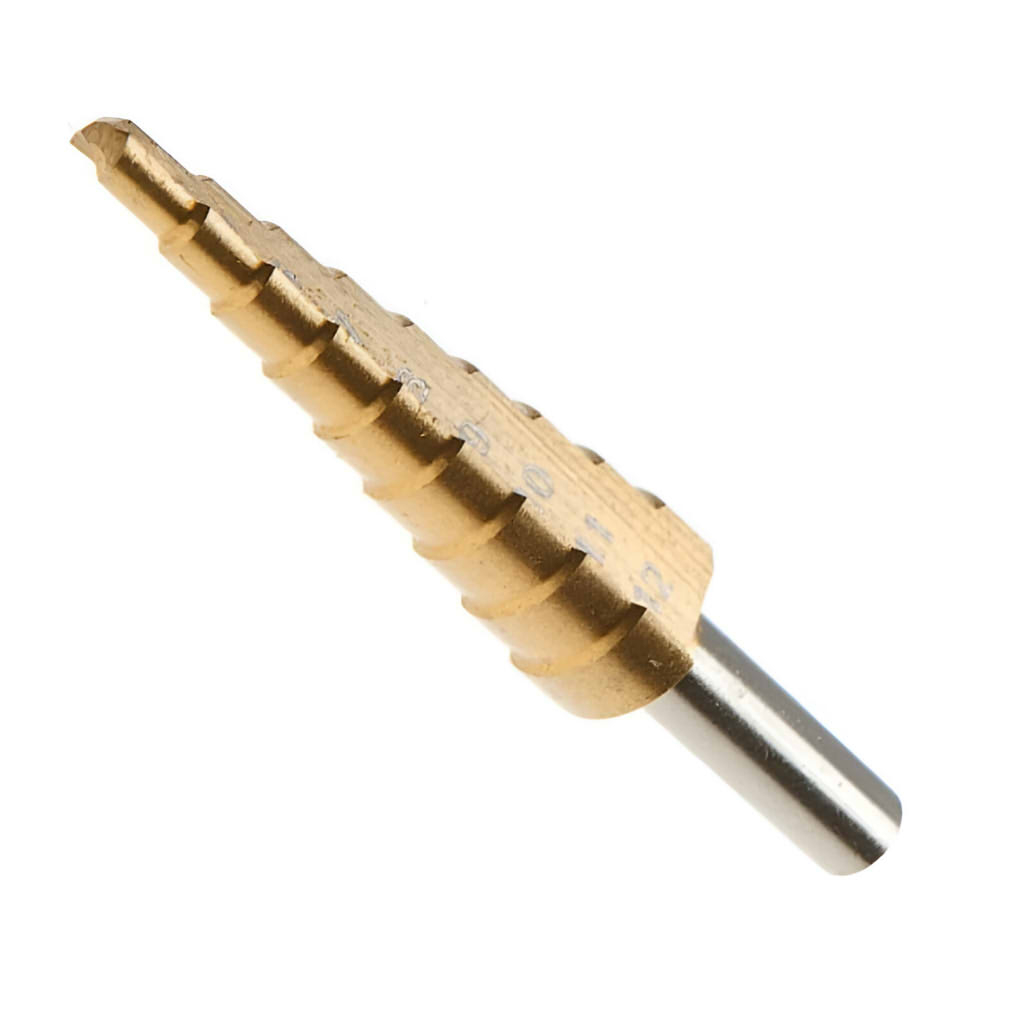 Сверло по металлу Gepard, 4-12 мм, ступенчатое, хвостовик цилиндрический