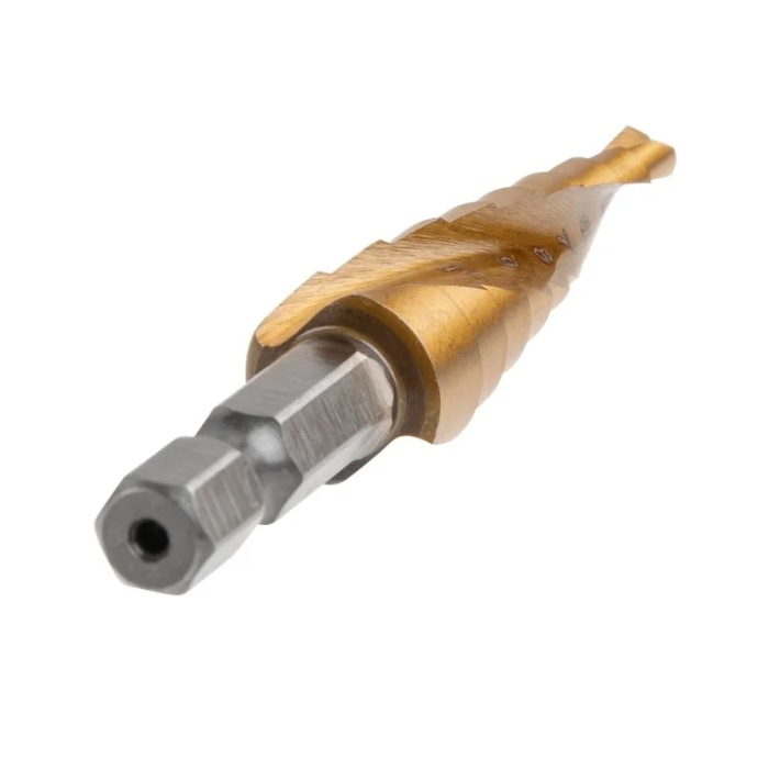 Сверло по металлу Gepard GP0304-12, 4-12 мм, ступенчатое, хвостовик 6-гранный