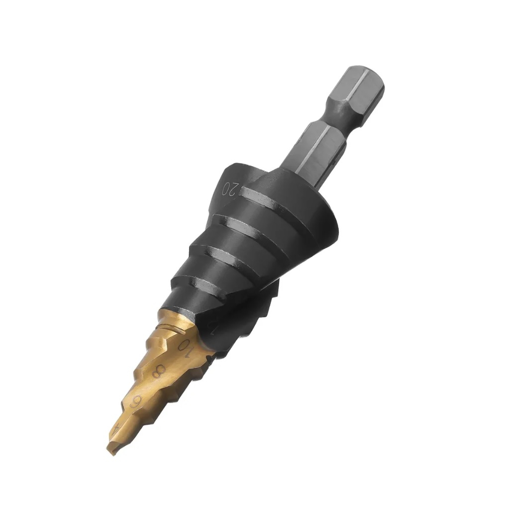 Сверло по металлу Denzel 723603, 4-20 мм, ступенчатое, хвостовик 6-гранный