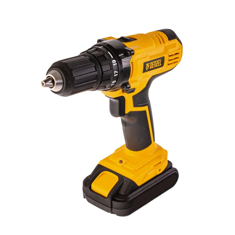 Дрель-шуруповерт аккумуляторная DENZEL CDL-IB-18-02 18В 2акк. х 1.5Ач+з.у.