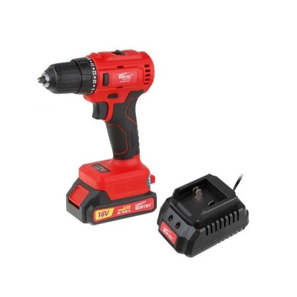 Аккумуляторная дрель-шуруповерт Wortex BD 1815-1 DLi, 18В 1 аккумулятор 1,5Ah зарядное устройство