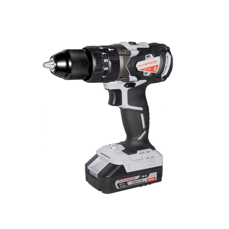 Аккумуляторный шуруповерт ударный ИНТЕРСКОЛ ДАУ-13/18В 60 18В 1 акк. х 4.0 Ah, з.у.