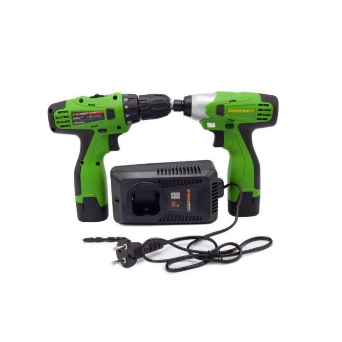 Набор аккумуляторного инструмента Procraft PA168SET: 2х скоростной шируповерт и импульсный скоростной винтоверт