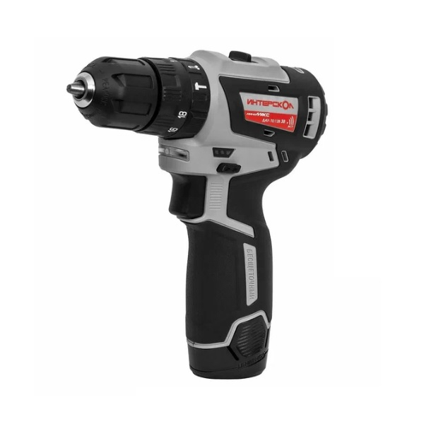 Аккумуляторный шуруповерт ударный Интерскол ДАУ-10/12В 38 12В, 2акк, 2.5Ah+з.у. 767.2.2.45