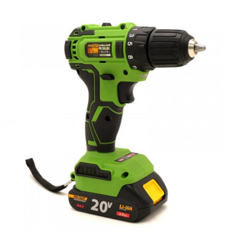 Аккумуляторный шуруповерт Procraft PA18LiBL, 20 В, 1акк х 2,0 Ah, з.у