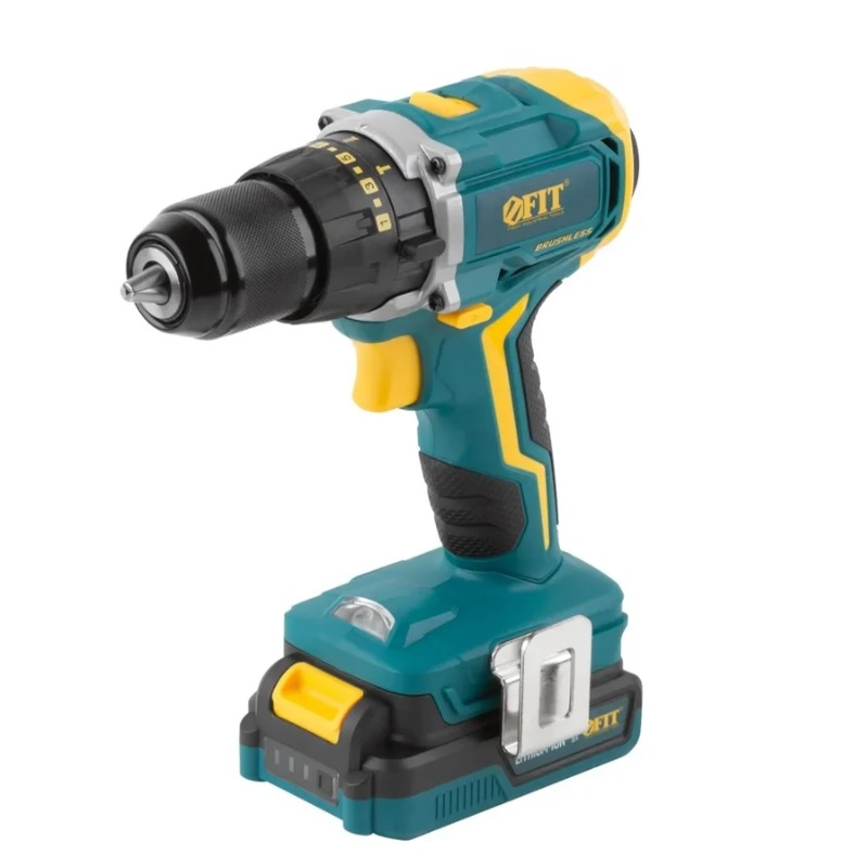 Аккумуляторная дрель FIT CD-S20LiBAC, 20 В, 55 Hм, 2 акк. х 2,0 Ah+з.у