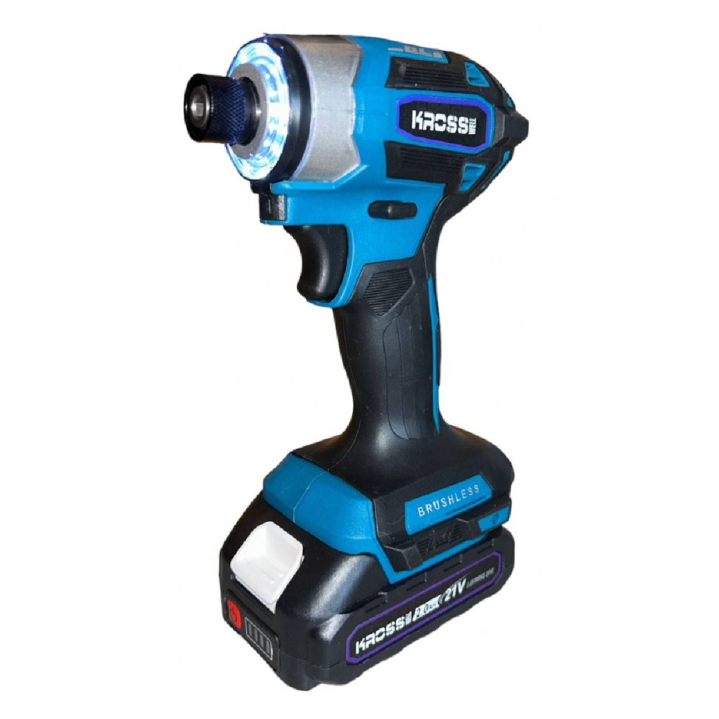 Винтоверт аккумуляторный Kross KLi 21 TD, 21В, 3200 об/мин, 3000 уд/мин, 2 акк. х 2,0 Ah+з.у.