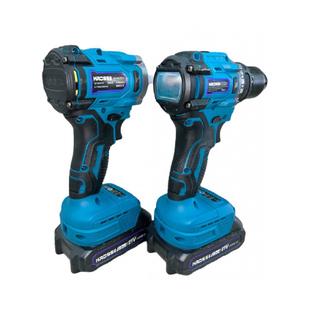 Набор аккумуляторный Kross шуруповерт+гайковерт, 21В, 2 акк. х 2,0 Ah+з.у.