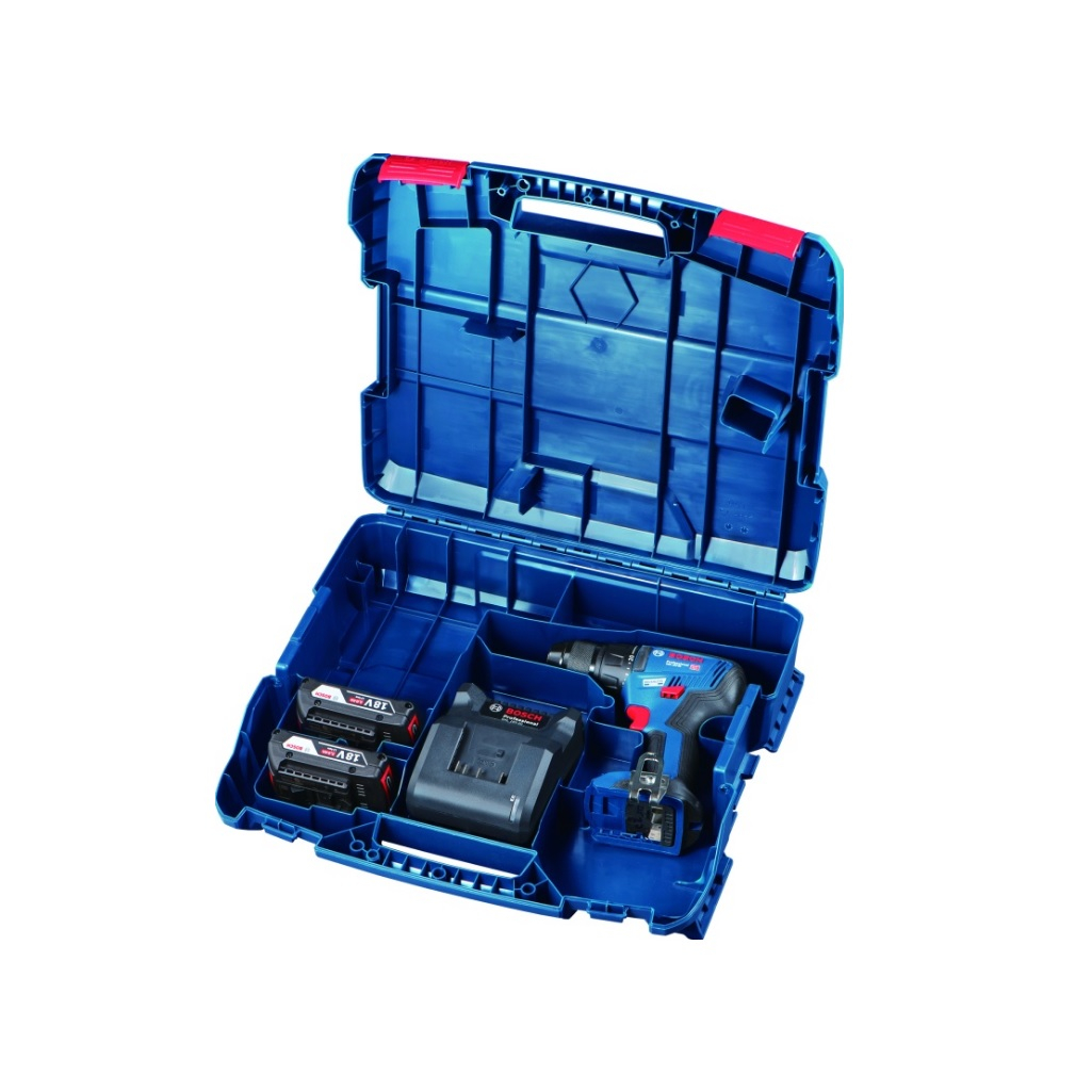 Шуруповерт аккумуляторный Bosch GSR 18V-50, 18 В, 2 аккумулятора, емкость 2 Ah, зарядное устройство, 06019Н5020