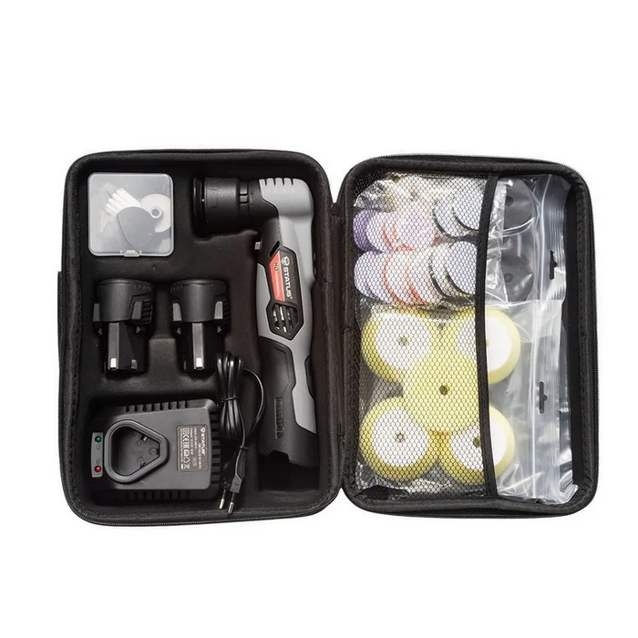 Аккумуляторная полировальная машина Status CXP12-50Li, 2 аккумулятора и зарядное устройство в комплекте