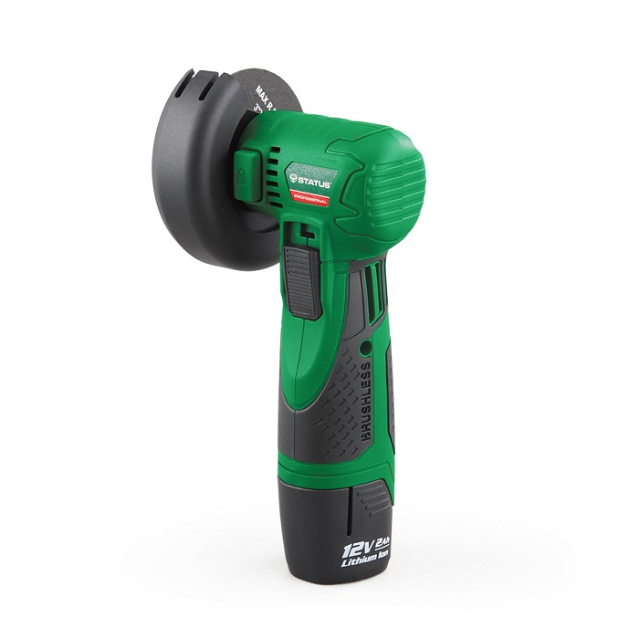 Шлифовальная машина угловая Status SH115E аккумуляторная (12В АКБ 2Ah+з.у)