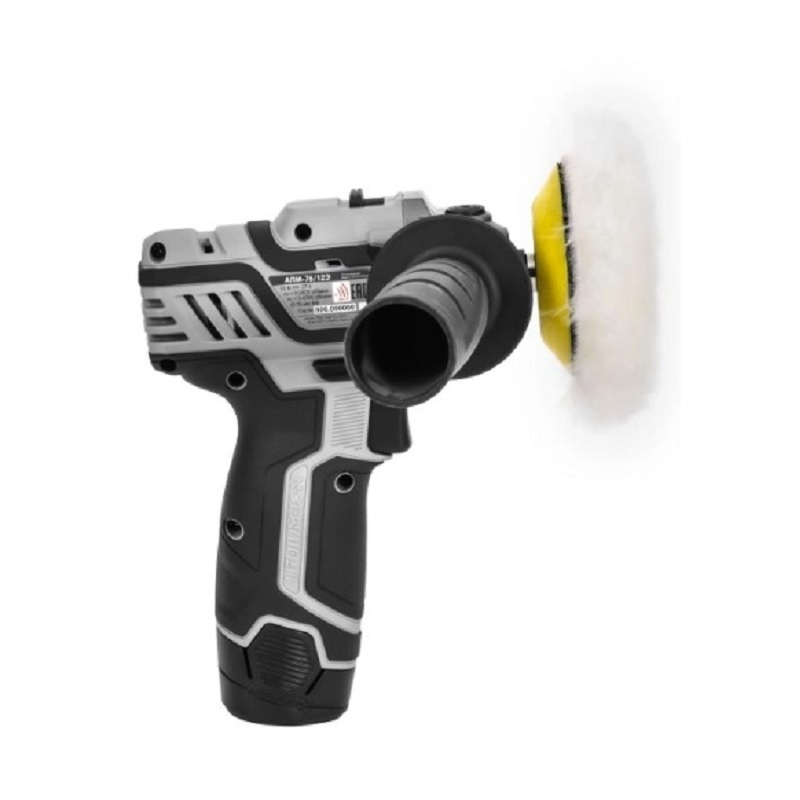 Аккумуляторная полировальная машина Интерскол АПМ-76/12Э (12 В 2 акк. х 2,0 Ah+з.у)