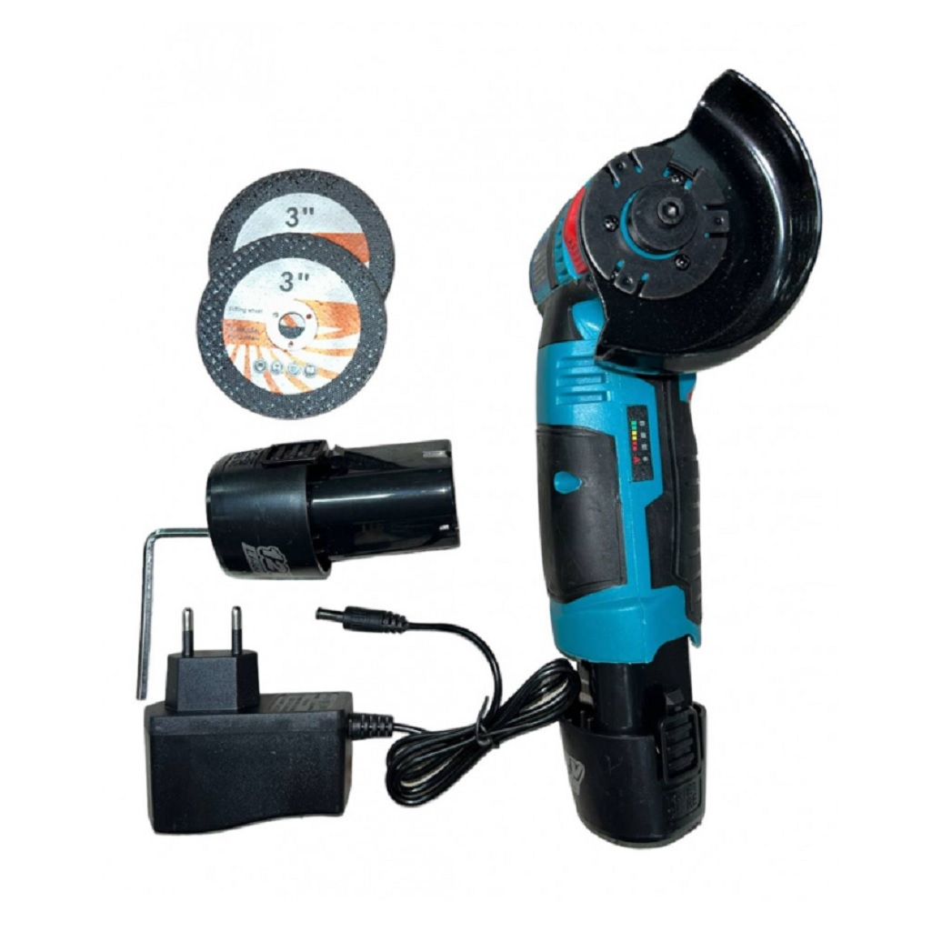 УШМ аккумуляторная бесщеточная Kross KLi75, 12В, 2 акк. х 2,0Ah+з.у.