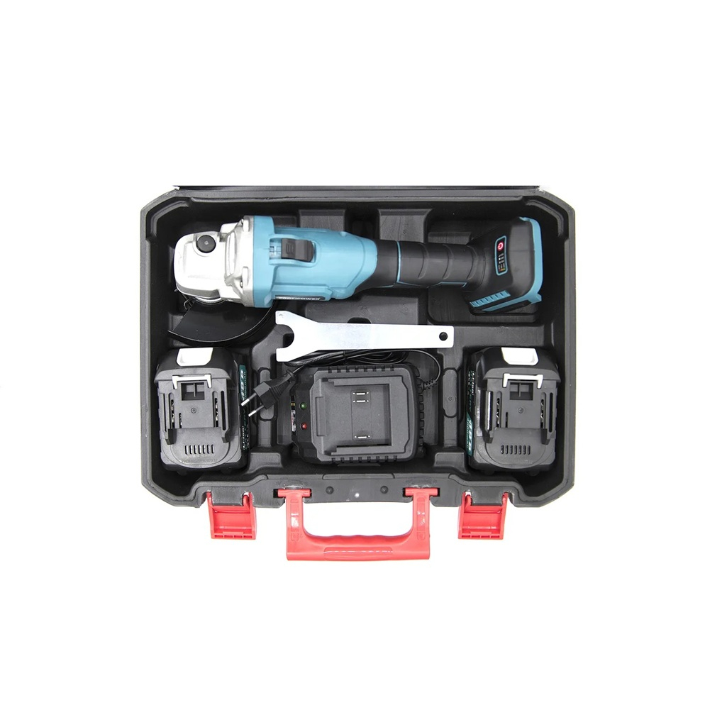 Шлифмашина угловая аккумуляторная Profipower DGA-18B, 18 В, 2акк. х 2.0 Ah+з.у.