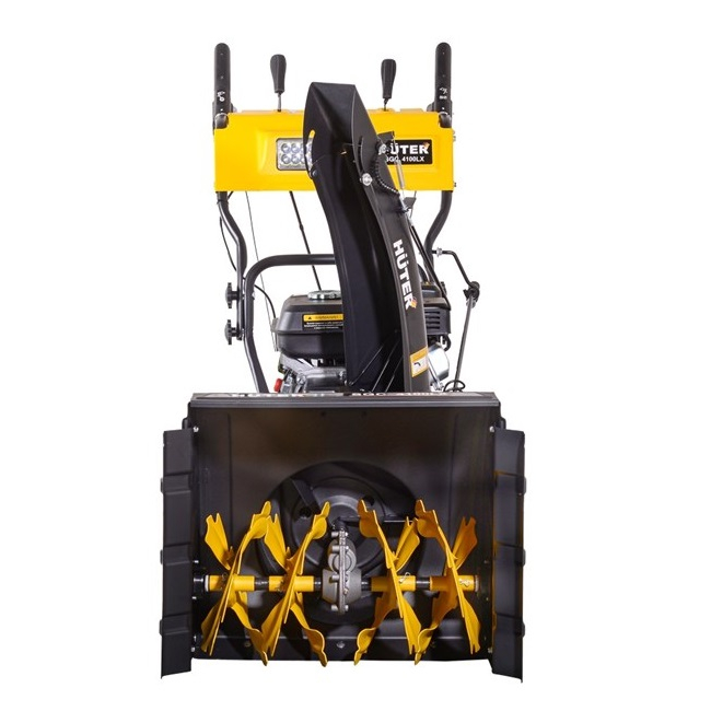 Снегоуборщик бензиновый Huter SGC 4100LX, двухступенчатый, металлический шнек, 5150 Вт