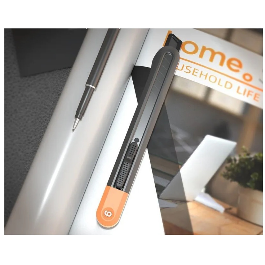 Нож строительный Home Series Gray Deli HT4009C технический, ширина лезвия 9 мм