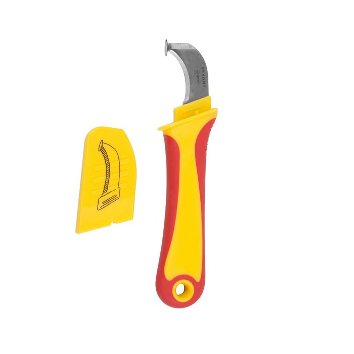 Нож монтажника Rexant с пяткой 12-4935