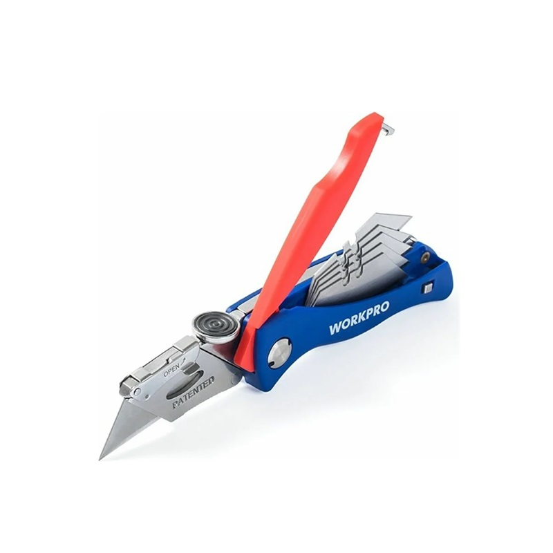 Нож складной WORKPRO быстросменный WP211006