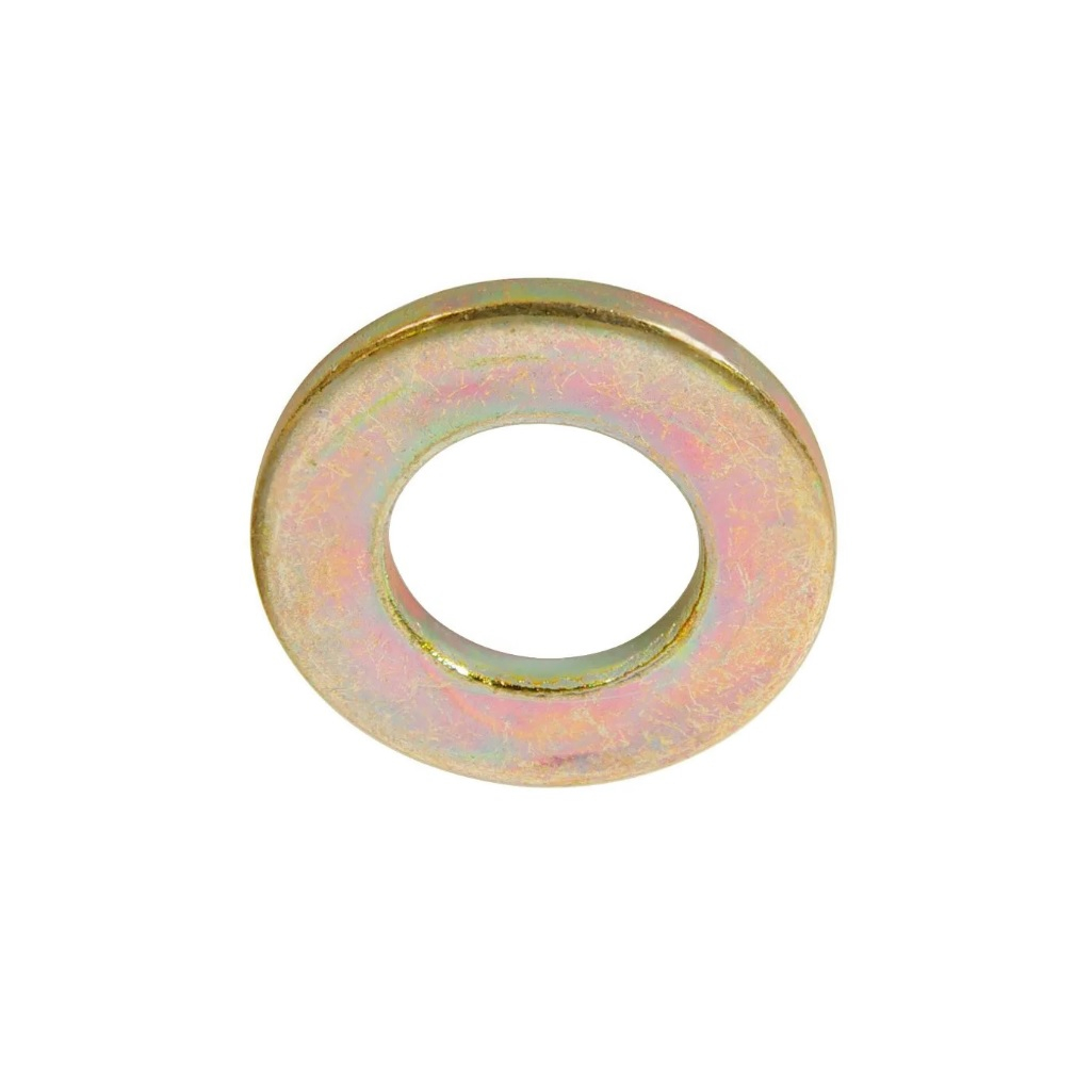 Шайба плоская Ф06, сталь углеродистая, покрытие желтый цинк, фасовка 30 штук