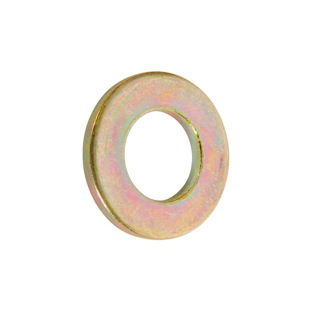 Шайба плоская Ф06, сталь углеродистая, покрытие желтый цинк, фасовка 30 штук