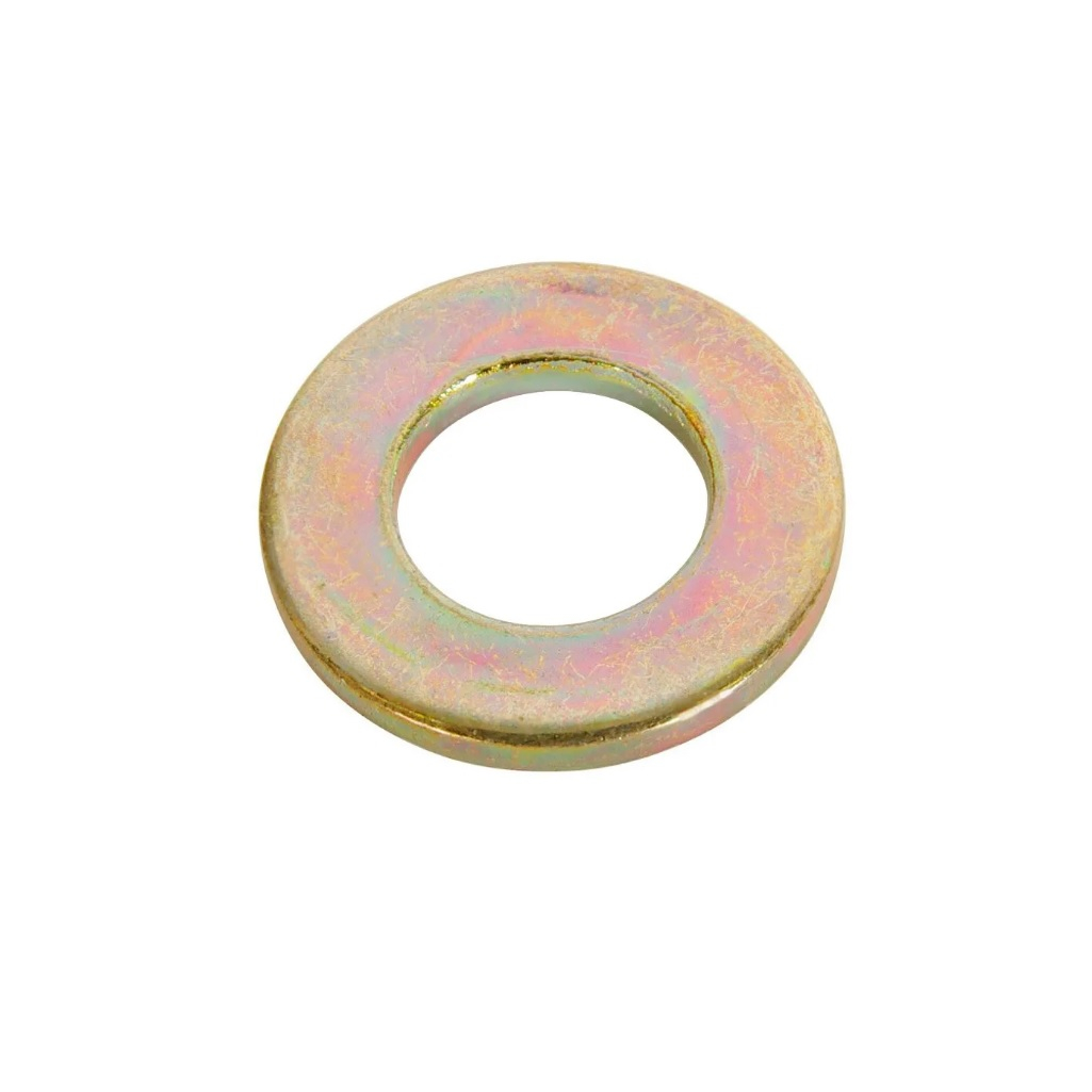 Шайба плоская Ф06, сталь углеродистая, покрытие желтый цинк, фасовка 30 штук