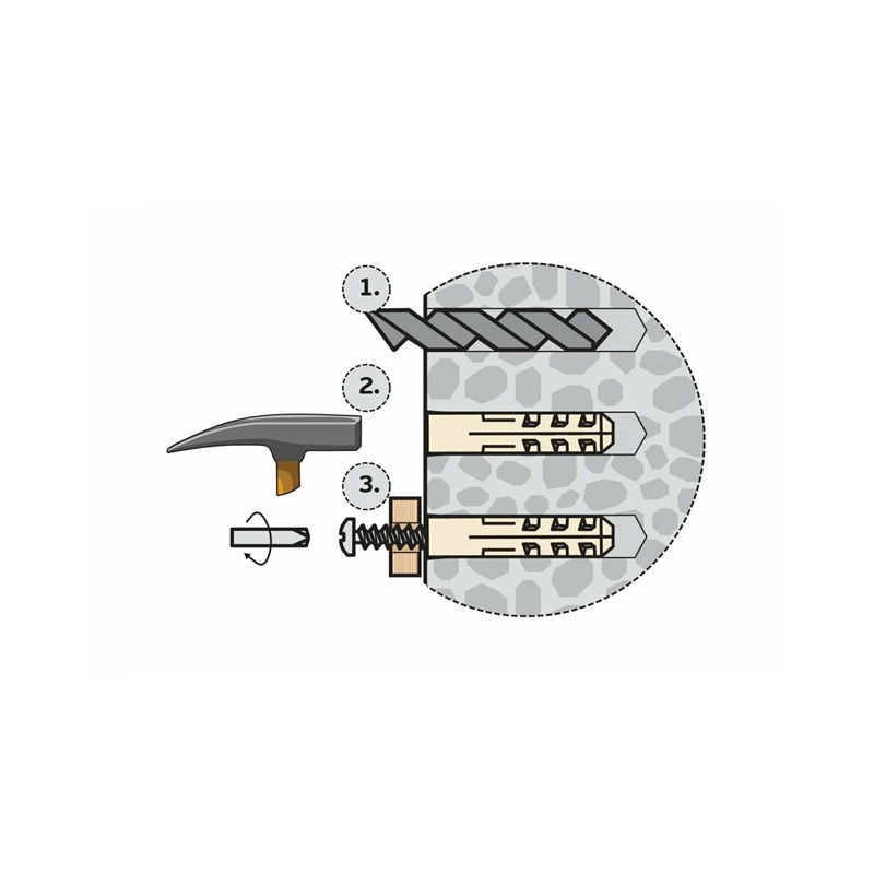 Дюбель универсальный распорный Жесть нейлон 10х50 PND-10 6 шт