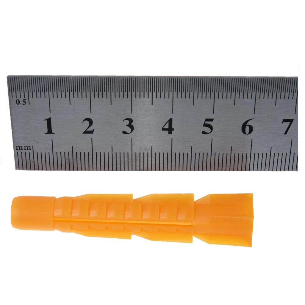 Дюбель универсальный Tech-Krep трехраспорный без бортов, полипропилен 10х61 мм 4 шт/уп