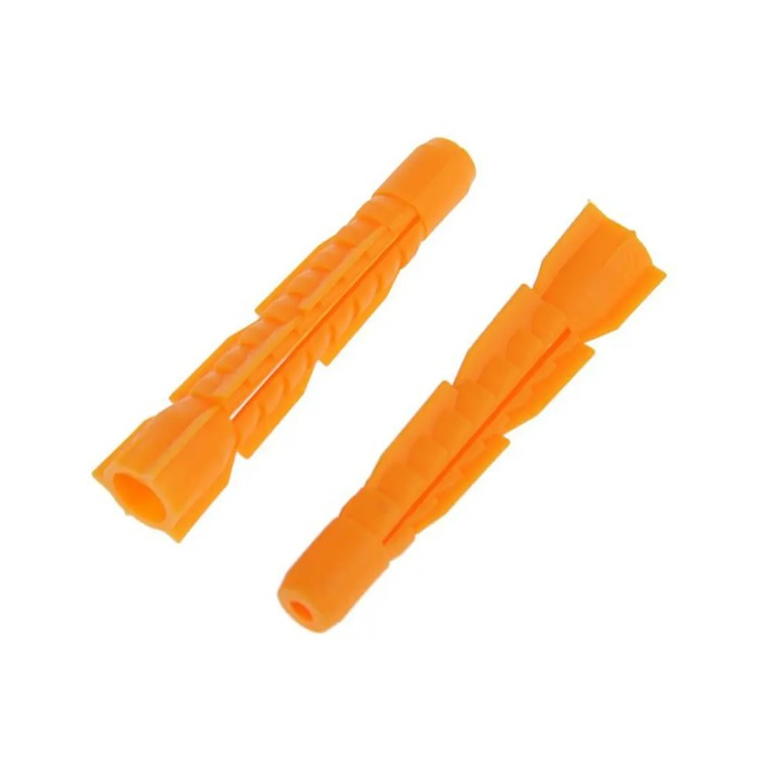 Дюбель универсальный трехраспорный без бортов с шурупом полипропилен 8х52 мм 10 шт/уп