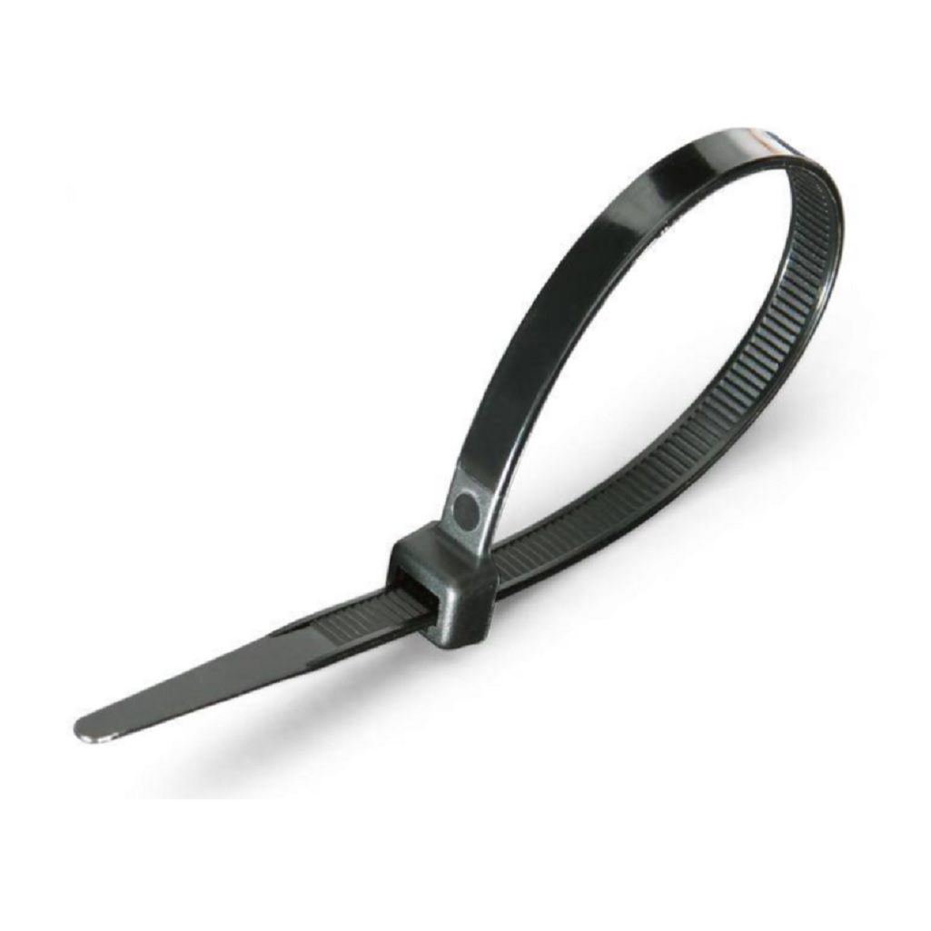 Стяжка кабельная Fortisflex КСС 80006 нейлон 5х180 мм, упаковка 100 шт, черный