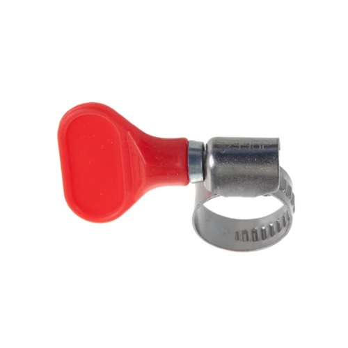 Хомут бабочка Зубр с накатной лентой 9 мм, нержавеющая сталь, 12-20 мм, 2шт