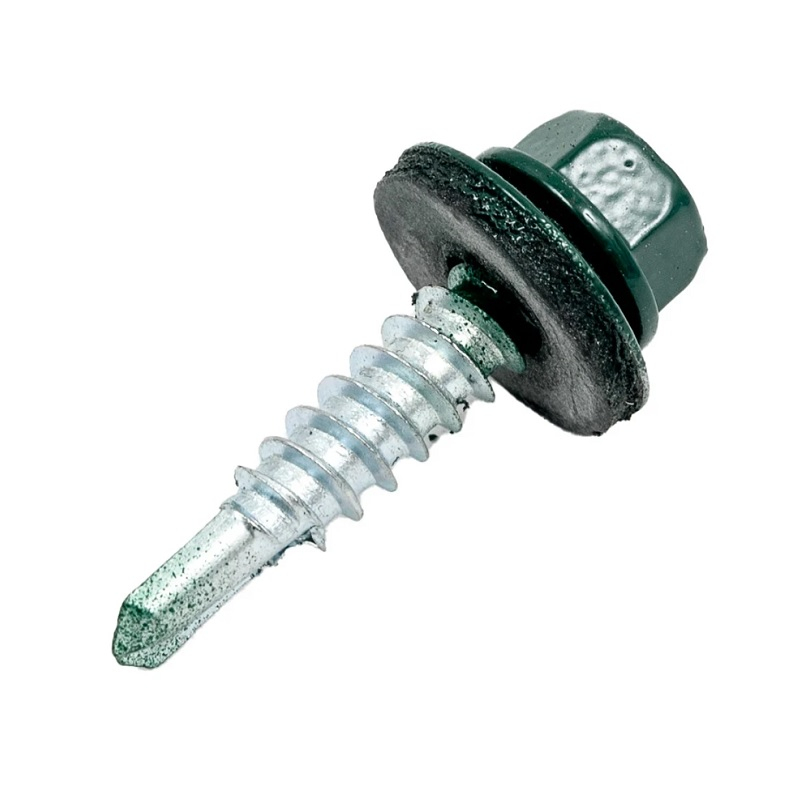 Саморез кровельный темно-зелёный RAL 6005 5,5х25 мм