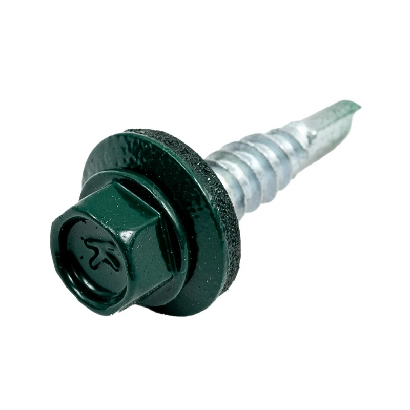 Саморез кровельный темно-зелёный RAL 6005 5,5х25 мм