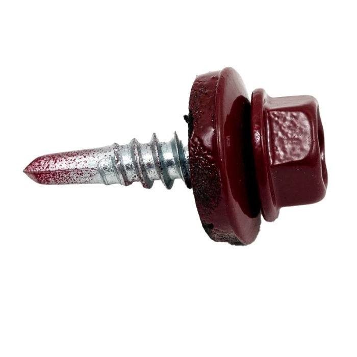 Саморез кровельный, вишня RAL 3005 4.8х19 мм