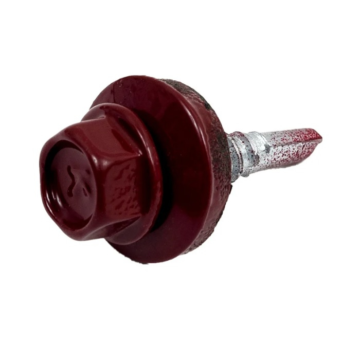 Саморез кровельный, вишня RAL 3005 4.8х19 мм