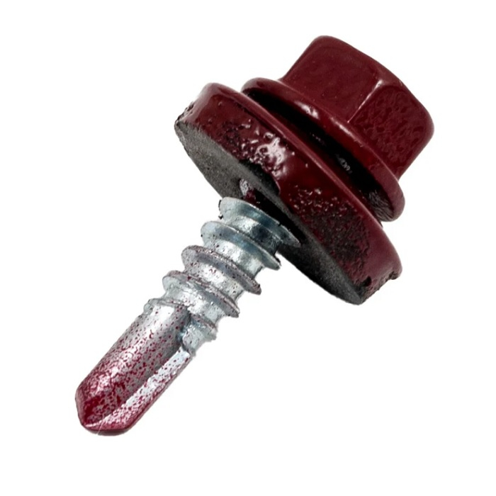 Саморез кровельный, вишня RAL 3005 4.8х19 мм