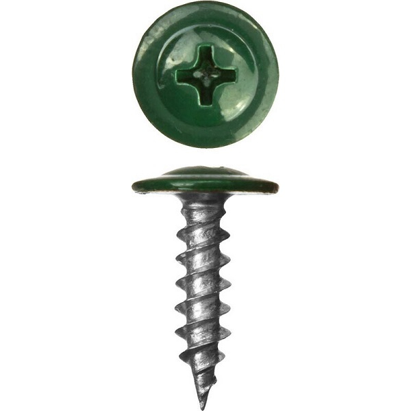 Саморез по металлу с пресс-шайбой 4.2х13мм сверло RAL6005 (зеленый мох) 30шт