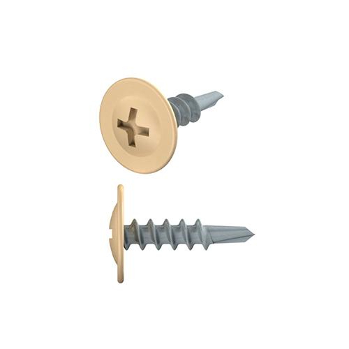 Саморез по металлу с пресс-шайбой 4.2х19мм сверло RAL1014 (слоновая кость) 30шт/уп